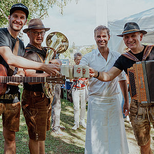 Mag. Leitner mit Dieter and Friends