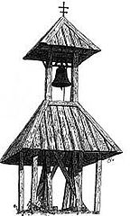Die Skizze des Glockenturms vom Dazumal Freilichtmuseum