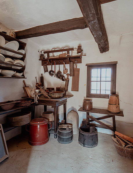 Küche im Bauernhaus im DAZUMAL Freilichtmuseum Bad Tatzmannsdorf